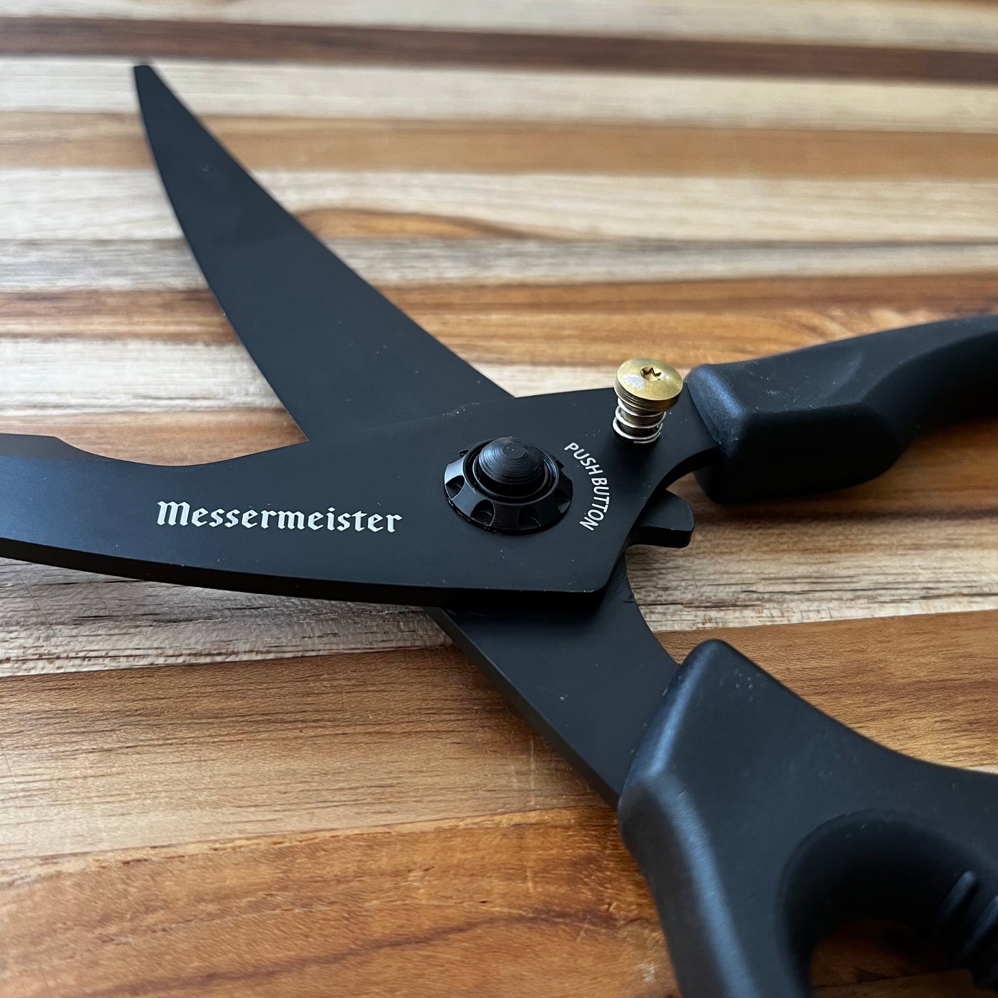 Messermeister Push Button Take-Apart 10" Poultry Shears w/ Black Titanium