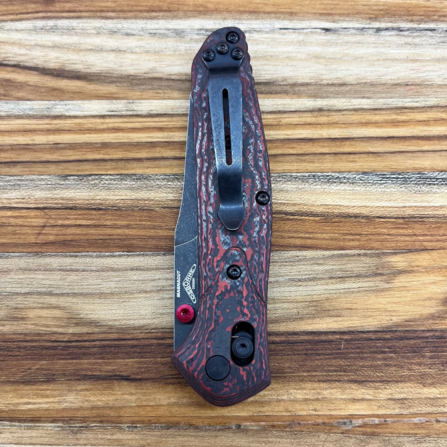 Benchmade *Limited Edition* Osborne 3.5" Folding Knife w/ Lava Flow Fatcarbon Handle