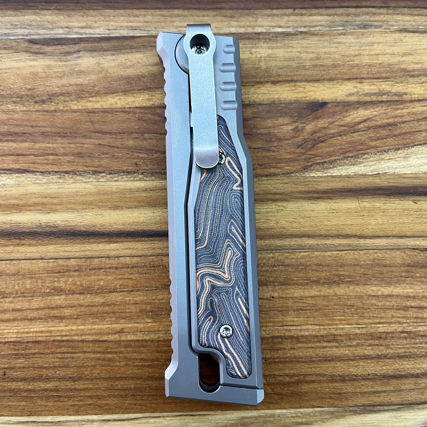 Reate EXO-M 3.25" Tanto Gravity Knife w/ Orange & Black Handle