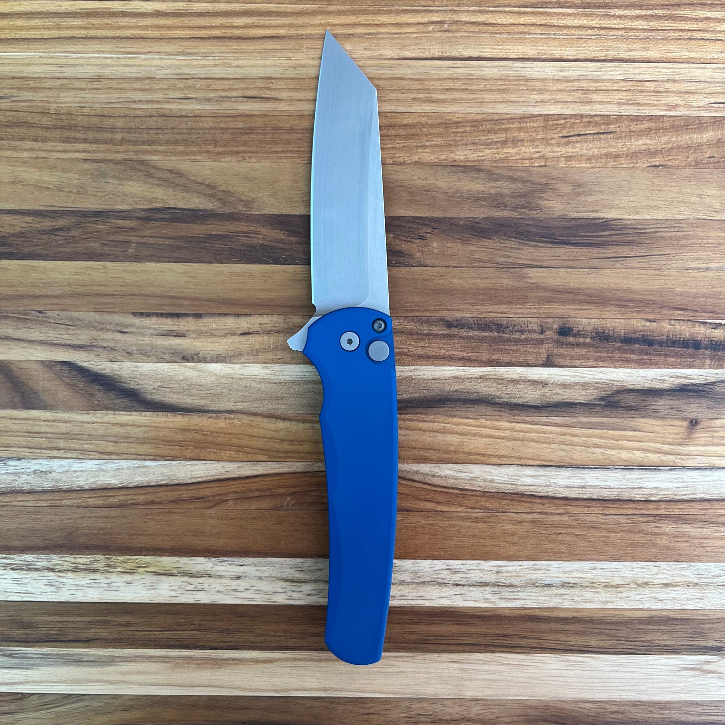 Pro-Tech Malibu 3.25" Flipping Knife w/ Blue Aluminum Handle