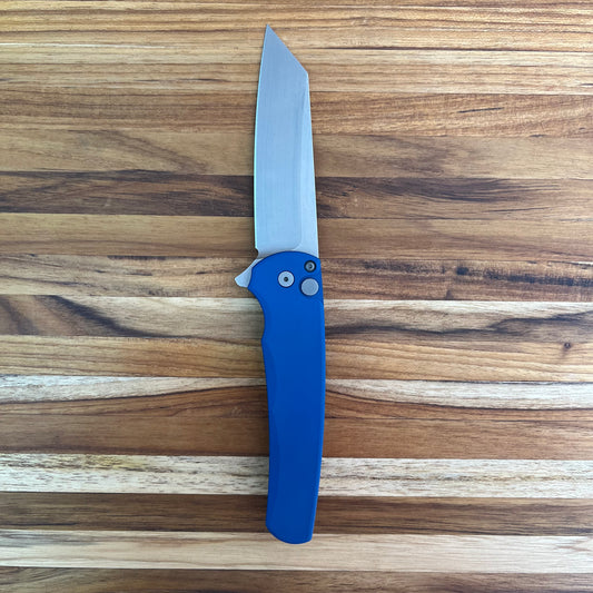 Pro-Tech Malibu 3.25" Flipping Knife w/ Blue Aluminum Handle