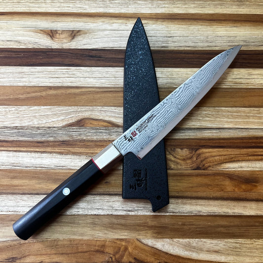 Mcusta Zanmai Black Lacquer 150mm (6") Petty Saya w/ Pin