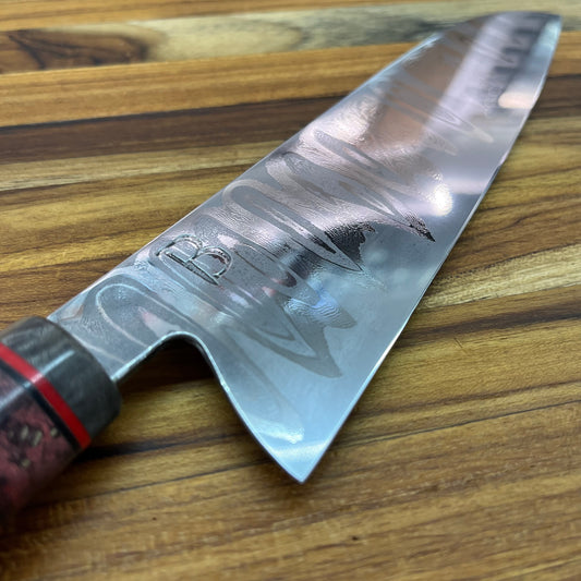 Baldwin Blades 180mm (7.25") Gyuto w/ Gray Birchwood Handle