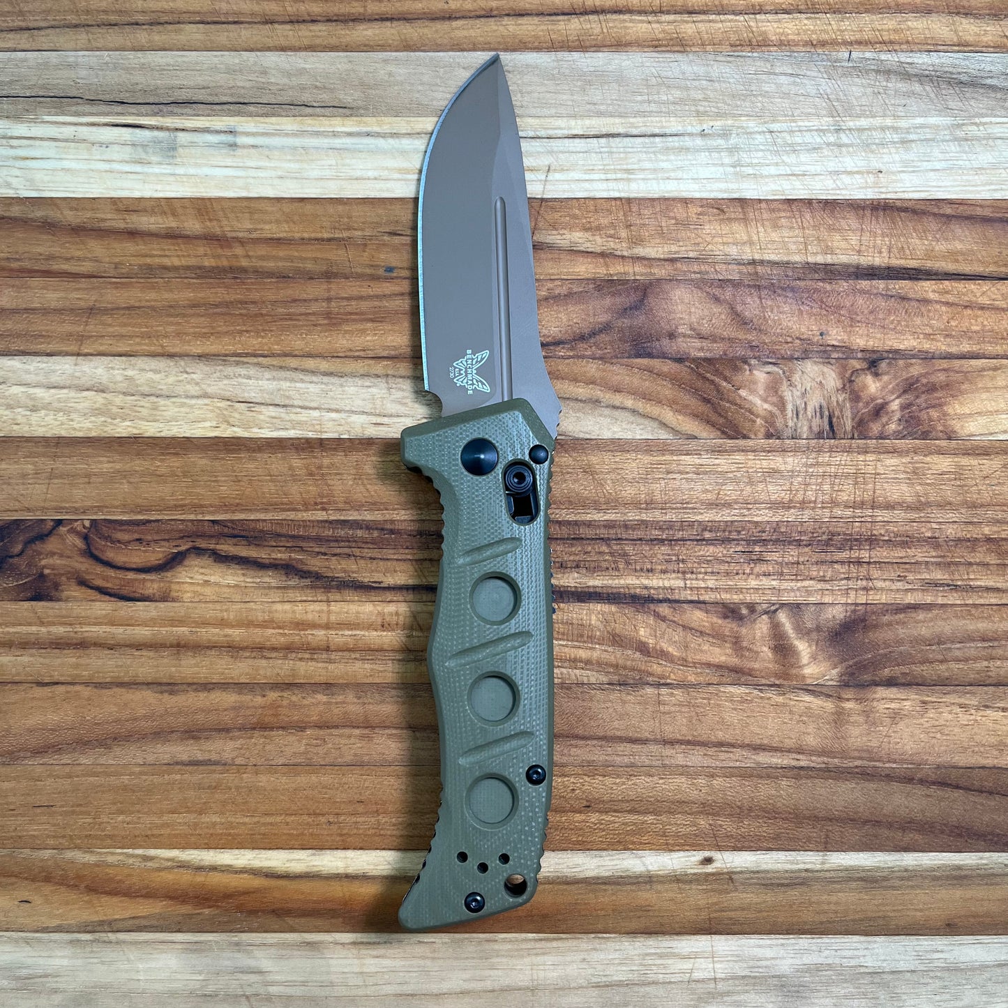 Benchmade Mini Adamas 3.25" Auto w/ OD Green G10 Handle
