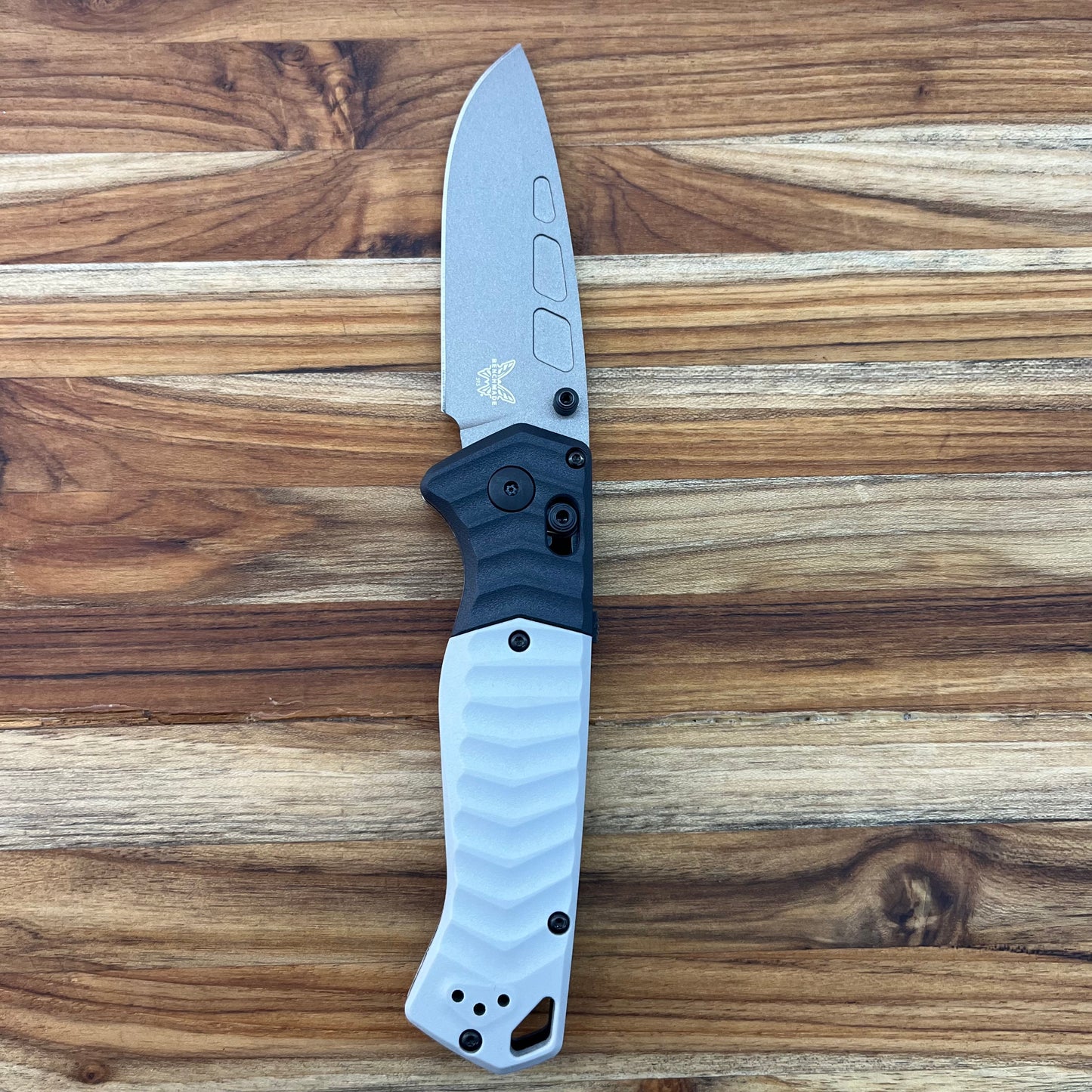 Benchmade PSK 3.5" Folding Knife w/ Tempest Gray & Storm Gray Grivory Handle