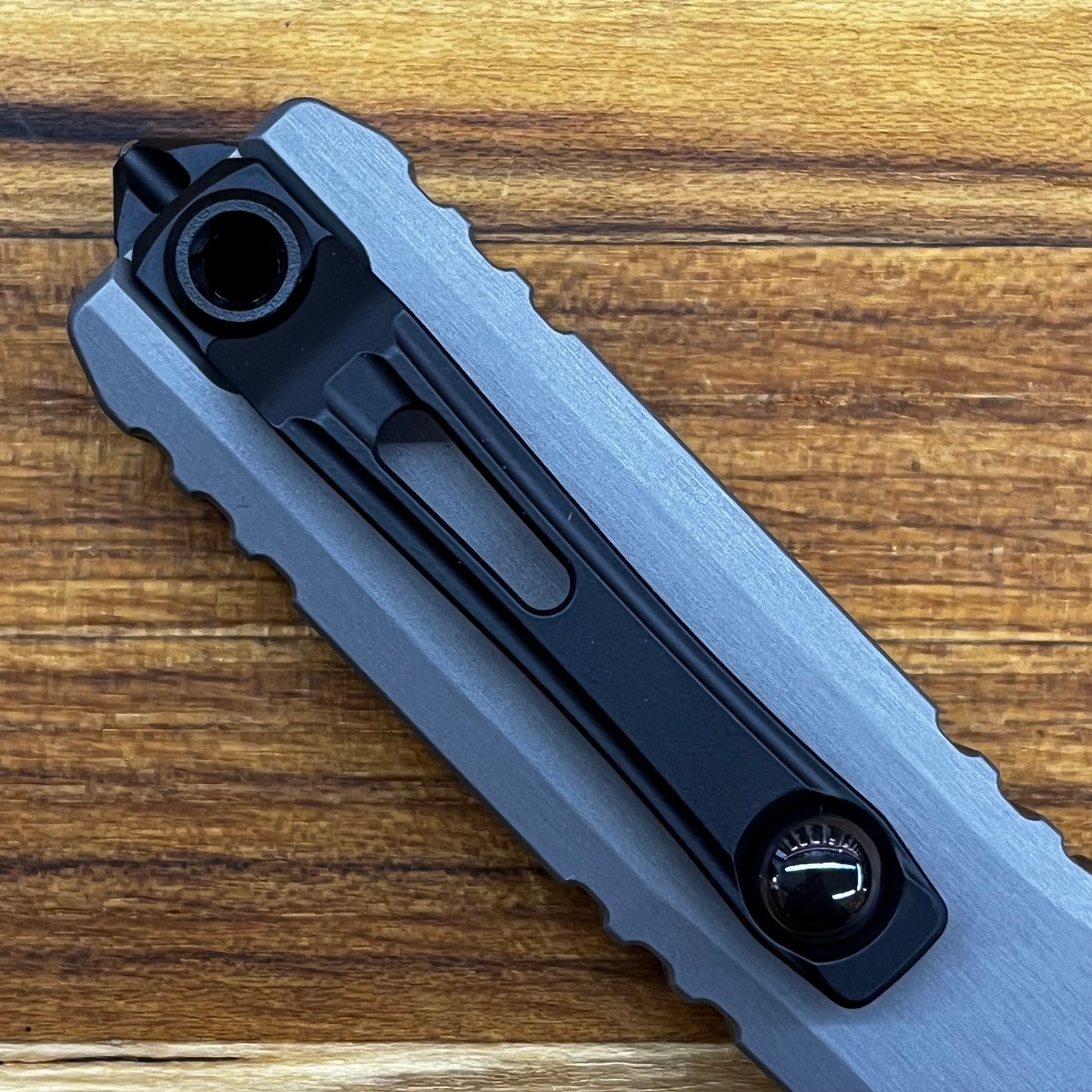 Microtech Ultratech Gen III ZBP D/E 3.5" OTF w/ Natural Clear Aluminum Handle