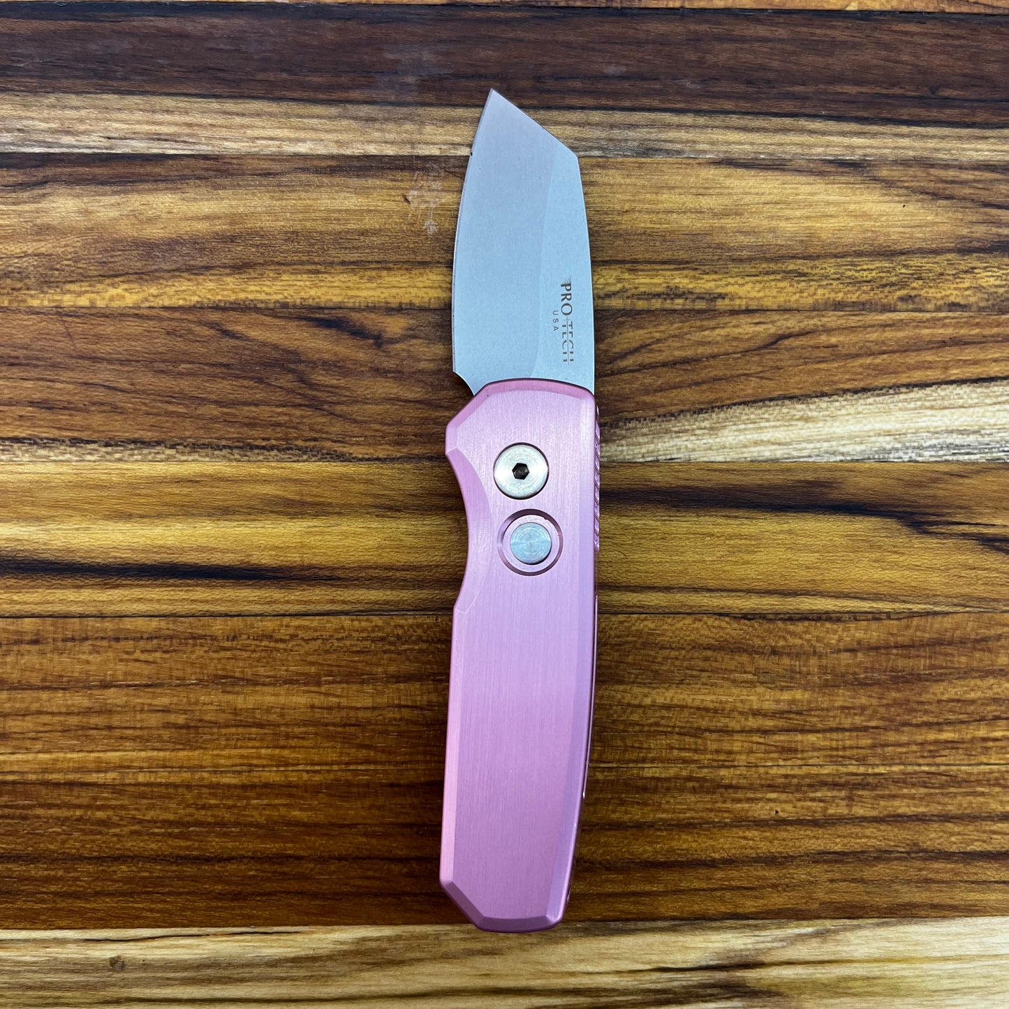 Pro-Tech Runt 5 2" Auto w/ 20CV & Pink Aluminum Handle