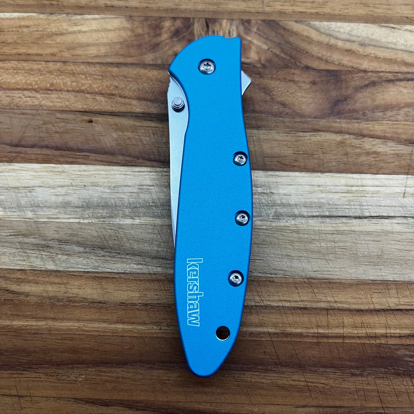 Kershaw Leek 3" Flipping Knife w/ Teal Aluminum Handle