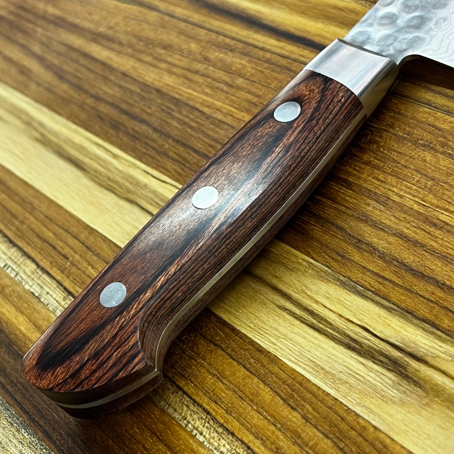 Kikuichi Warikomi Damascus Tsuchime 210mm (8.25") Gyuto