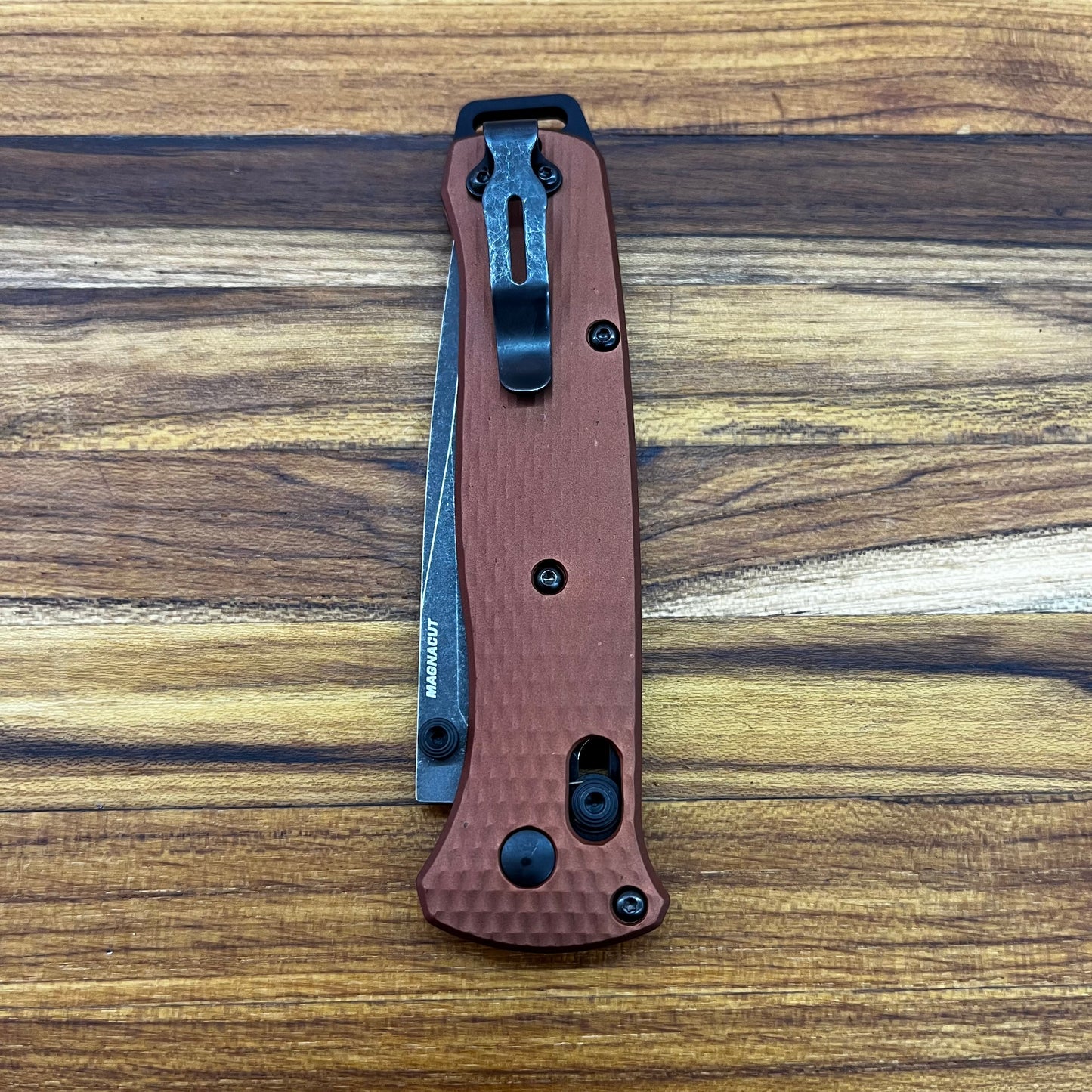 Benchmade Bailout 3.5" Folding Knife w/ Burnt Copper Textured Aluminum Handle