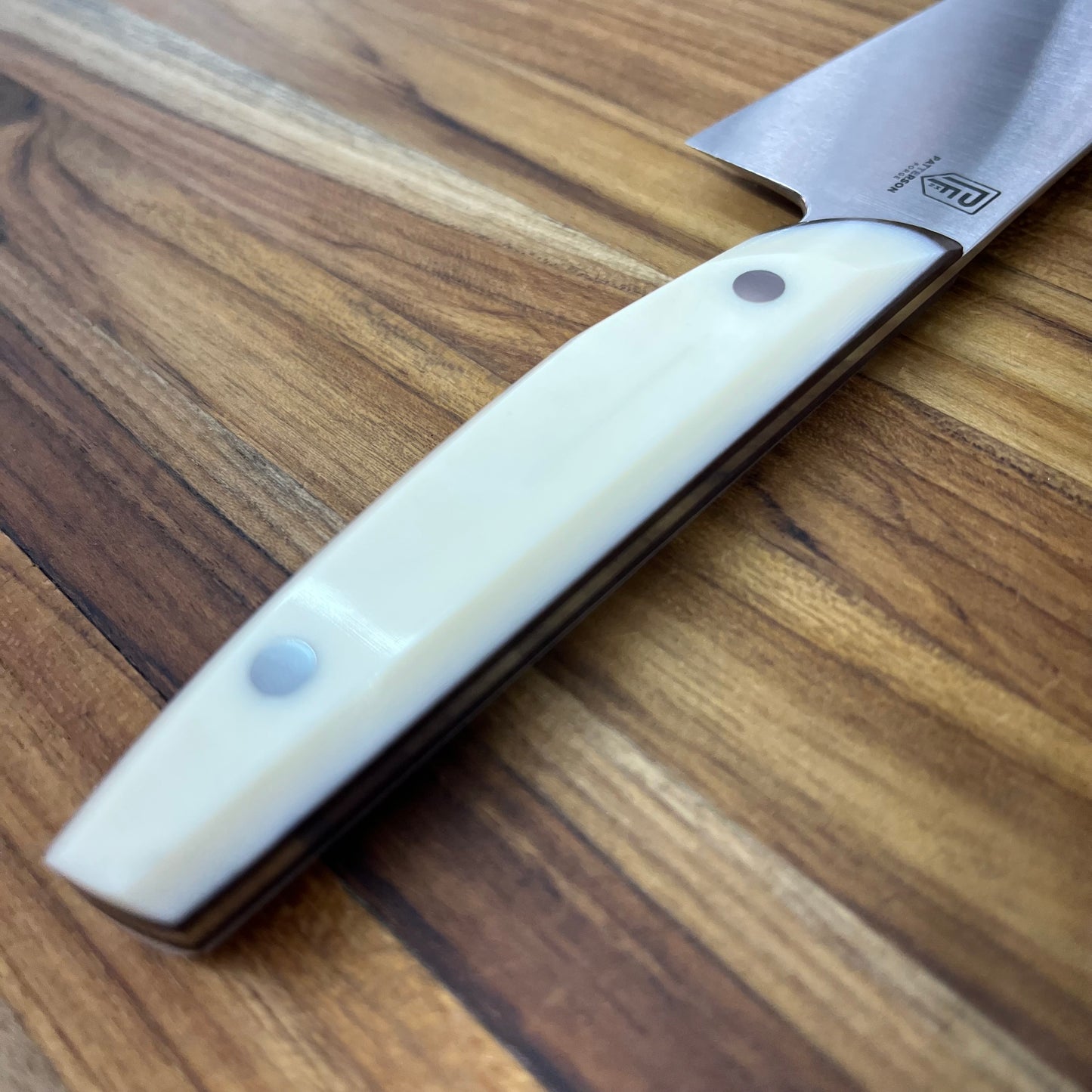 Patterson Forge Semi-Custom 125mm (5") Petty Knife w/ White Linen & Vintage Micarta Handle