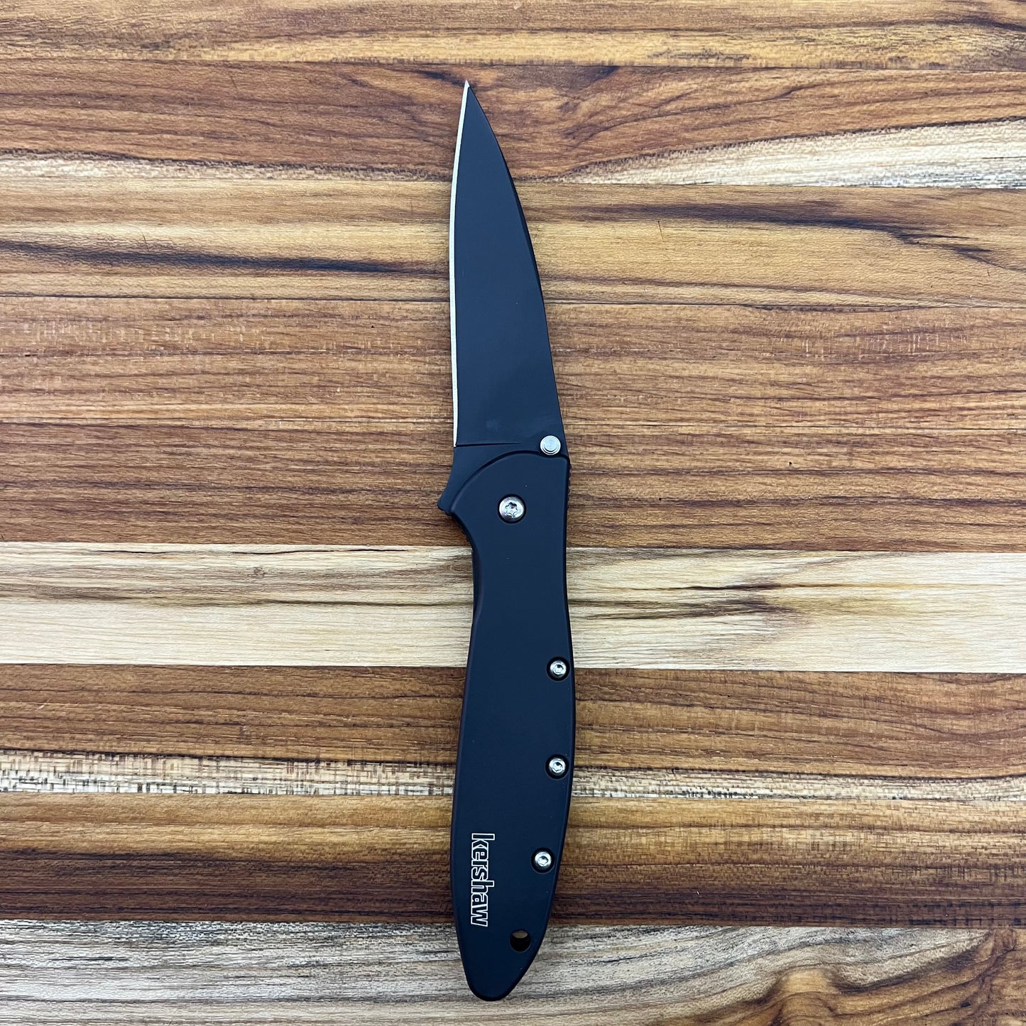 Kershaw Leek 3" Flipping Knife w/ Black Blade & Aluminum Handle