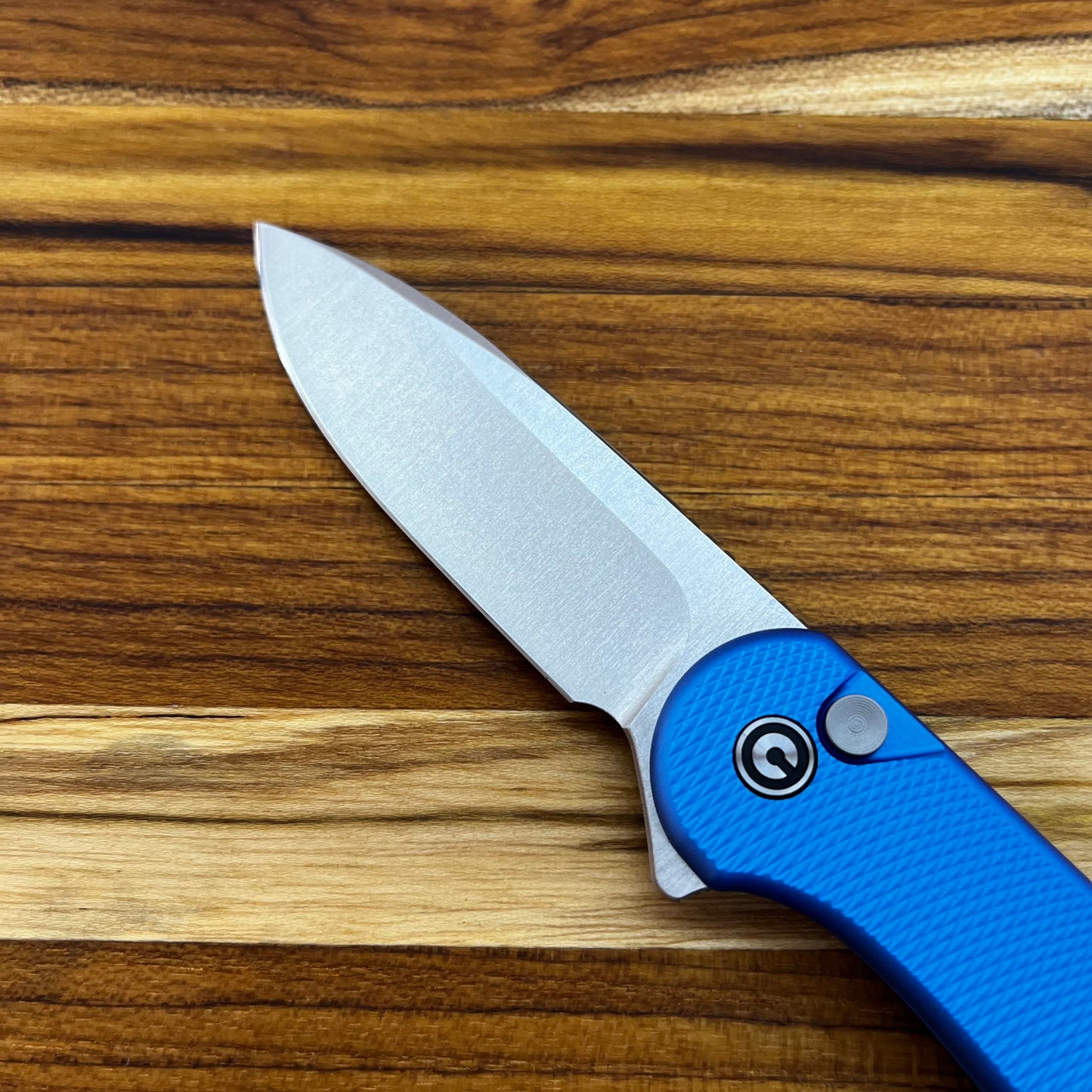 Civivi Button Lock Elementum II 3" Flipper w/ Blue Handle