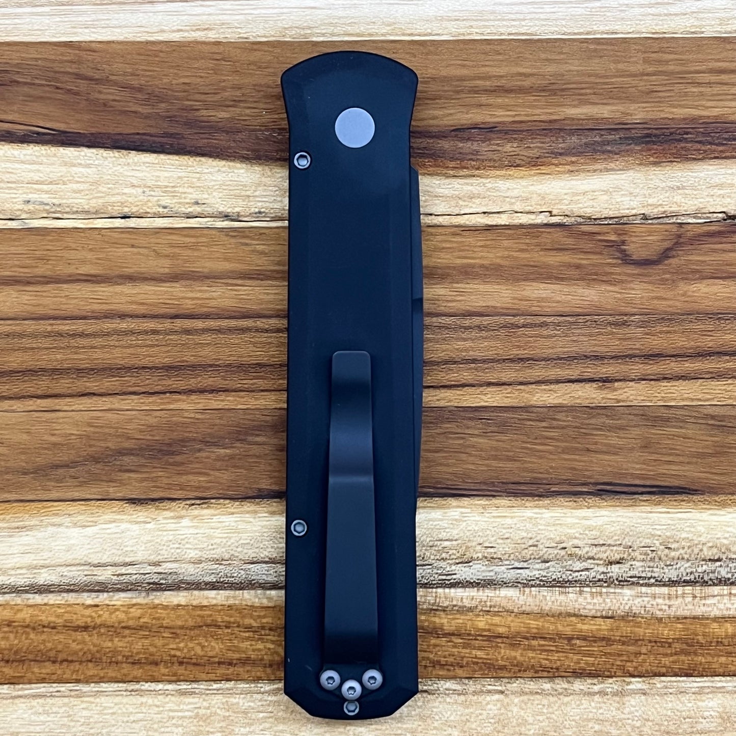 Pro-Tech Godfather 4" Auto w/ DLC Blade & Black Aluminum Handle