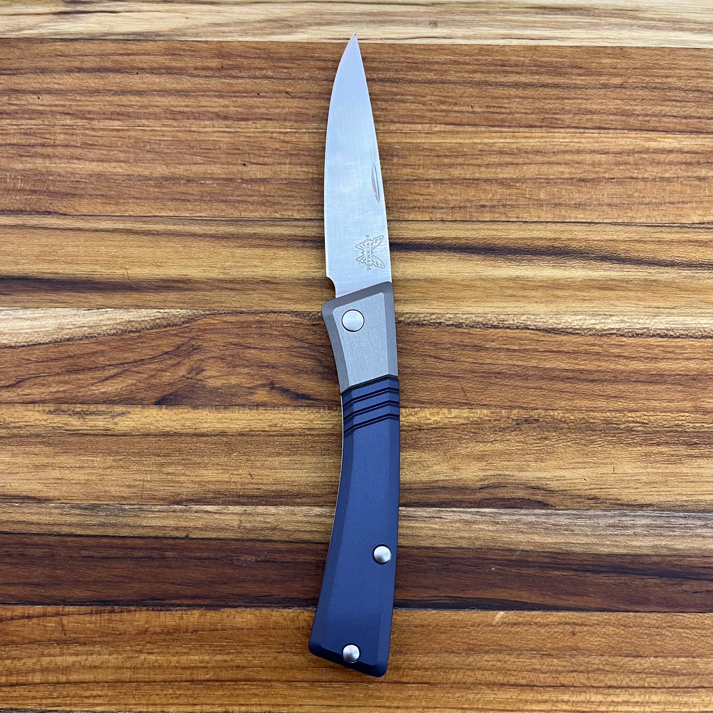 Benchmade Successor Folding Knife w/ Ash Grey & Crater Blue Aluminum Handle