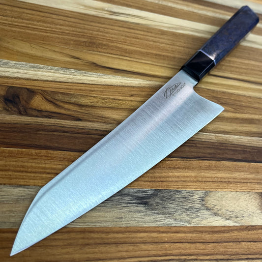 Alfredo Faccipieri ONE 190mm (7.5") Gyuto w/ MagnaCut & Stabilized Blue Karelian Birchwood Handle