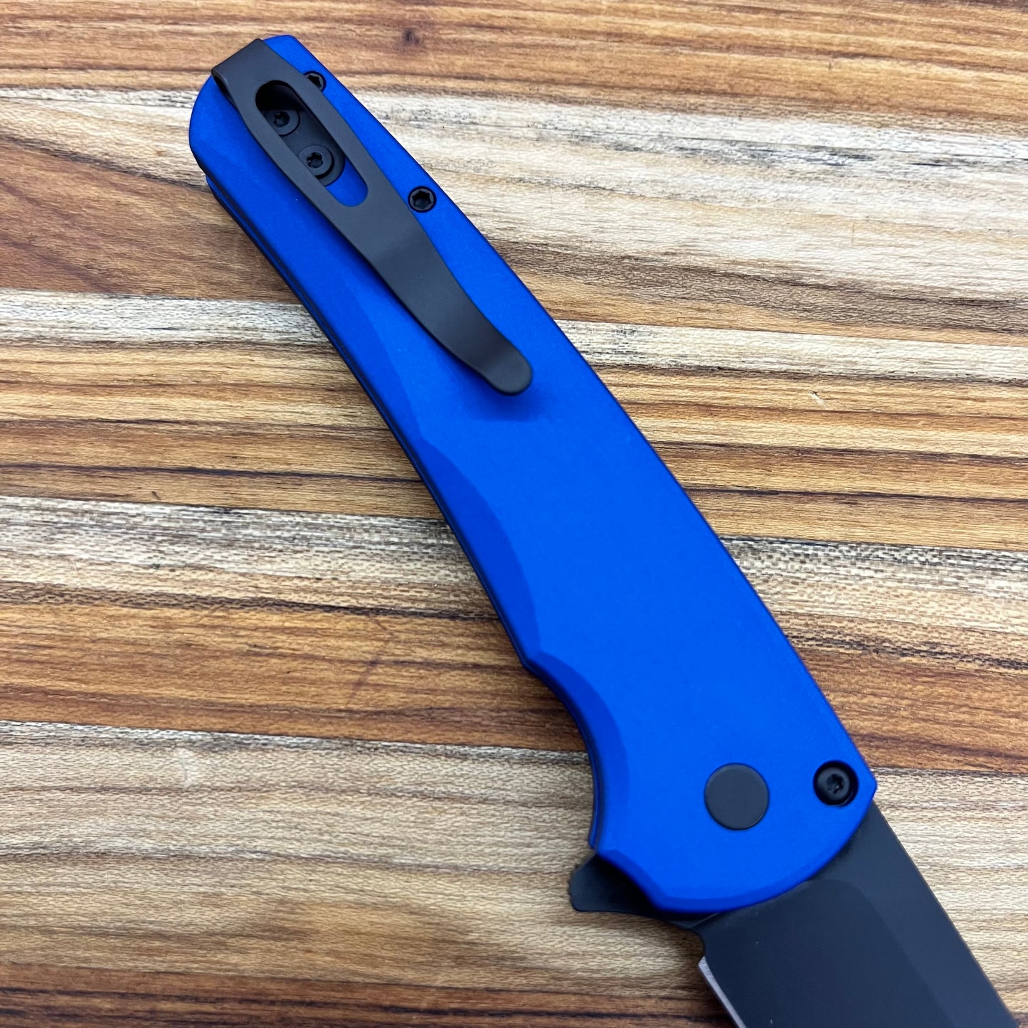 Pro-Tech Malibu 3.25" Flipping Knife w/ DLC Blade and Blue Aluminum Handle