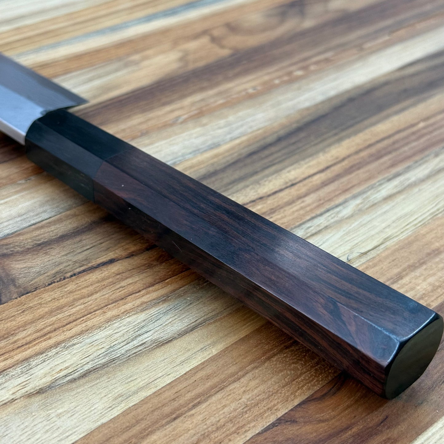 Kikuichi Kasumi Blue Damascus 270mm (10.5") Yanagi w/ Saya and Ebony Handle