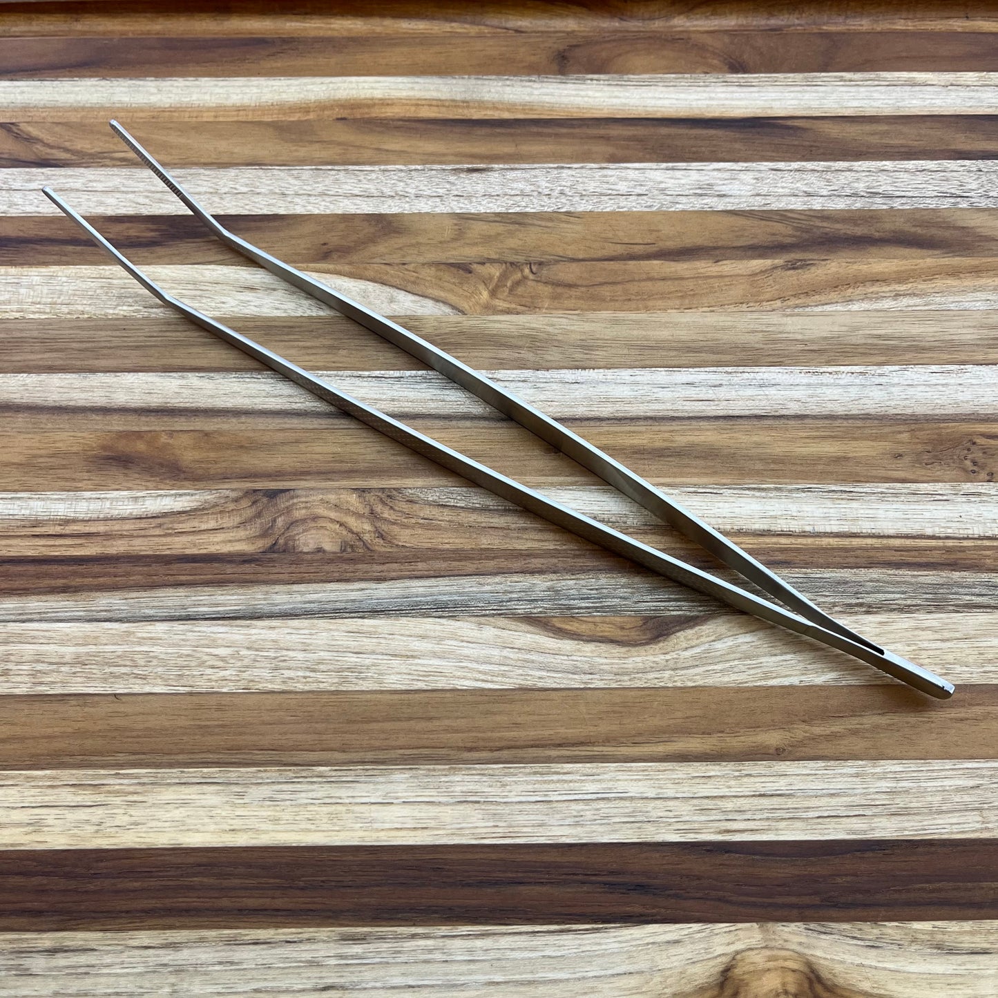 Mercer Tool Precision Plus 11.75” Satin Plating Tongs w/ Curved Tip