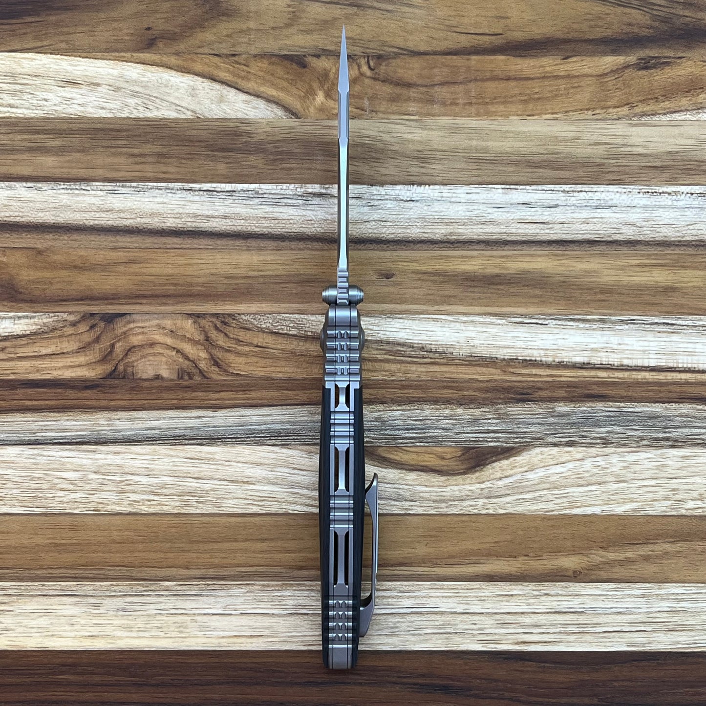 Microtech Socom Bravo Mini 3.5" Bead Blast Folding Knife w/ TI Pivot & Titanium/Carbon Fiber Handle