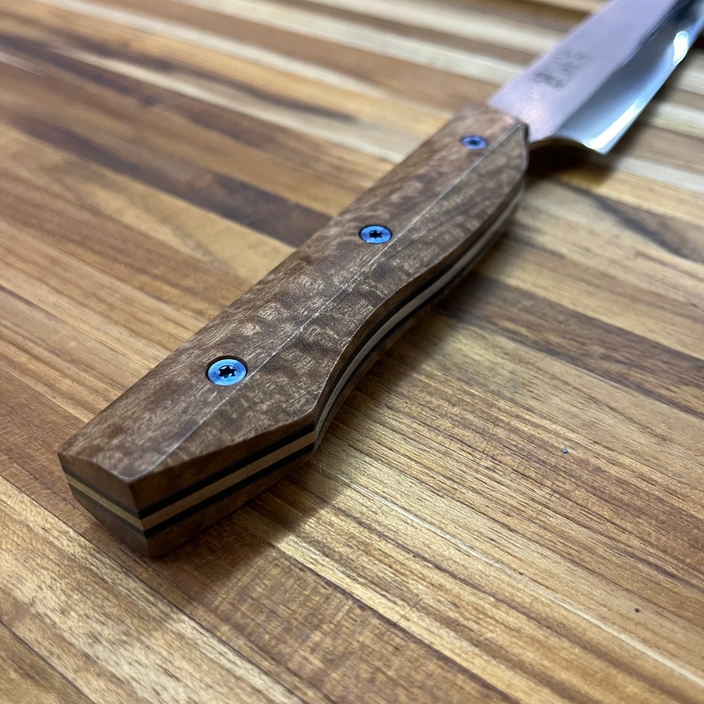 Meglio Semi-Custom 320mm (12.5") Sakimaru Yanagiba w/ Blue Gum Eucalyptus Handle
