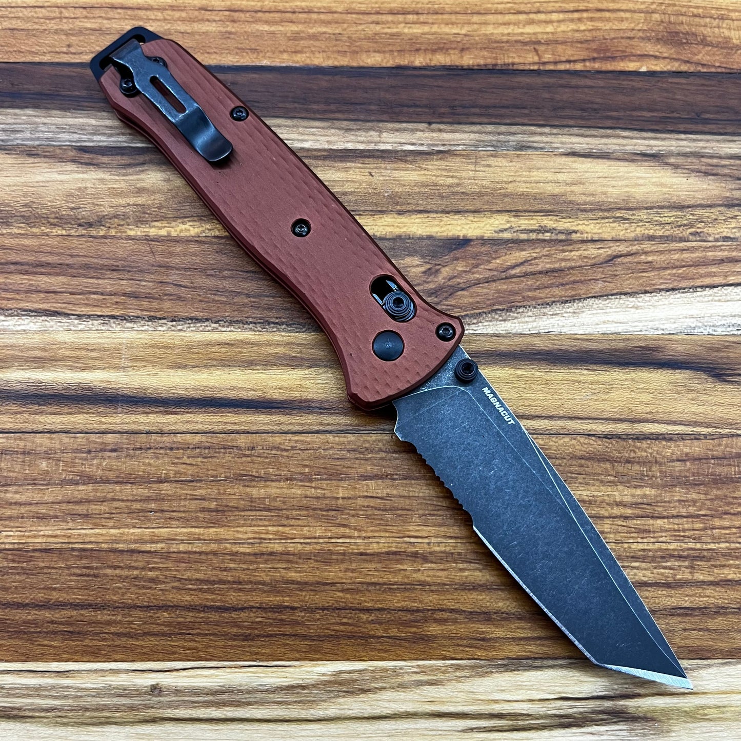 Benchmade Bailout 3.5" Folding Knife w/ Burnt Copper Textured Aluminum Handle