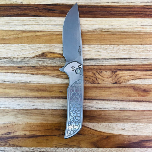 Pro-Tech 2024 Custom Mordax 3.5" Flipping Knife w/ Stainless Gridlock Textured Handle