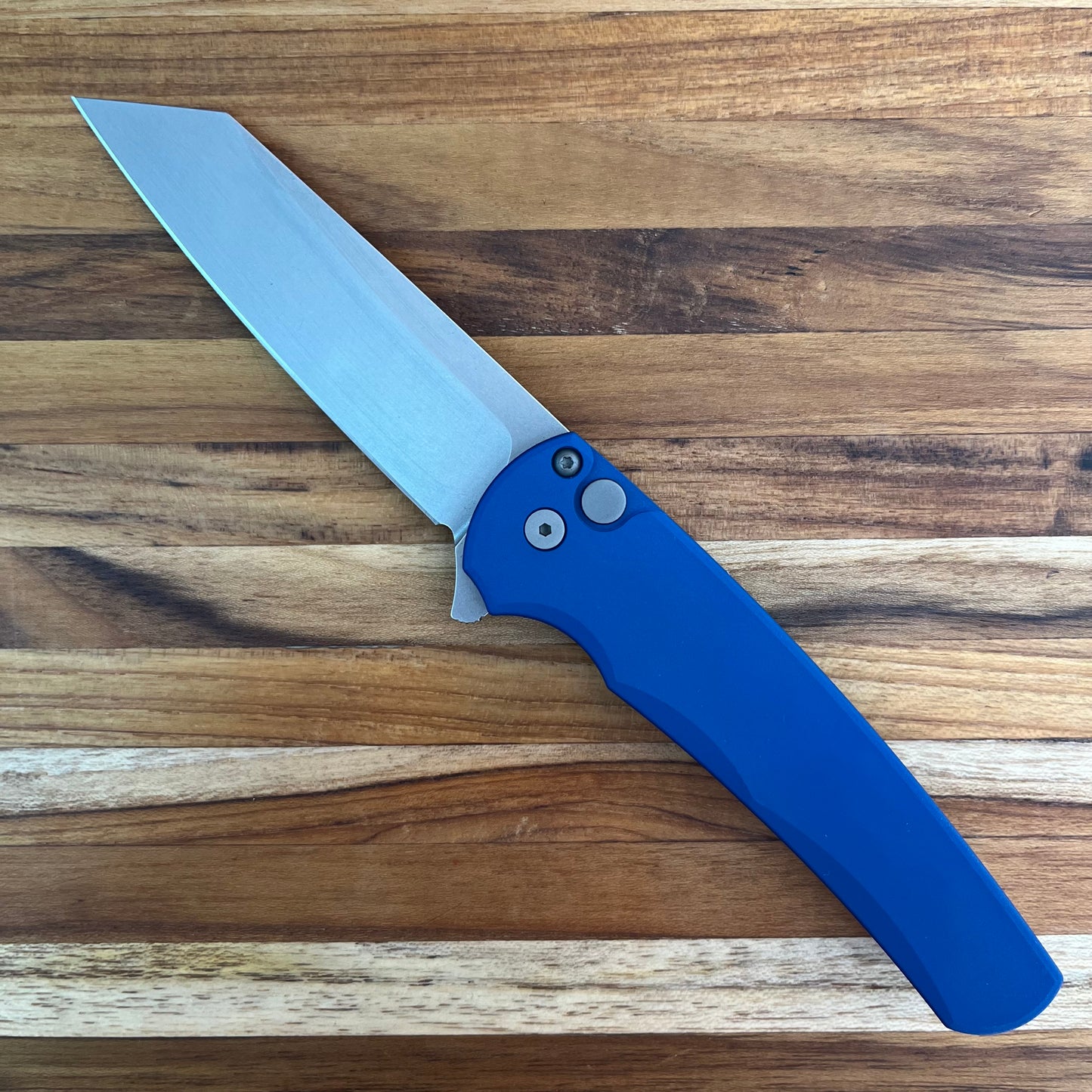 Pro-Tech Malibu 3.25" Flipping Knife w/ Blue Aluminum Handle