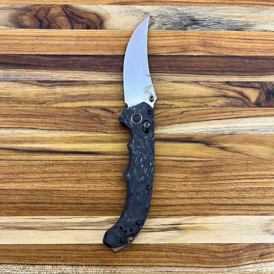 Benchmade Mini Bedlam 3.5” Folding Knife Marbled Carbon Fiber