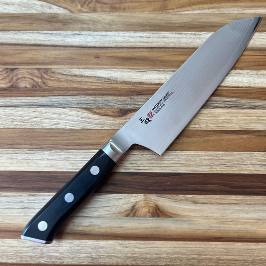 Mcusta Zanmai Classic Damascus Pakka 180mm (7") Santoku