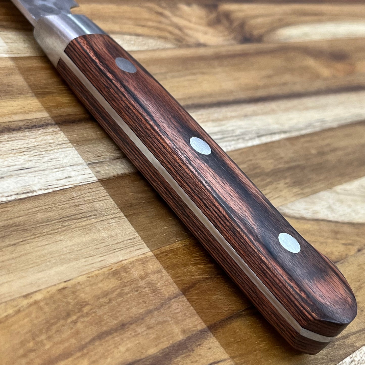 Kikuichi Warikomi Damascus Tsuchime 80mm (3.25") Paring Knife