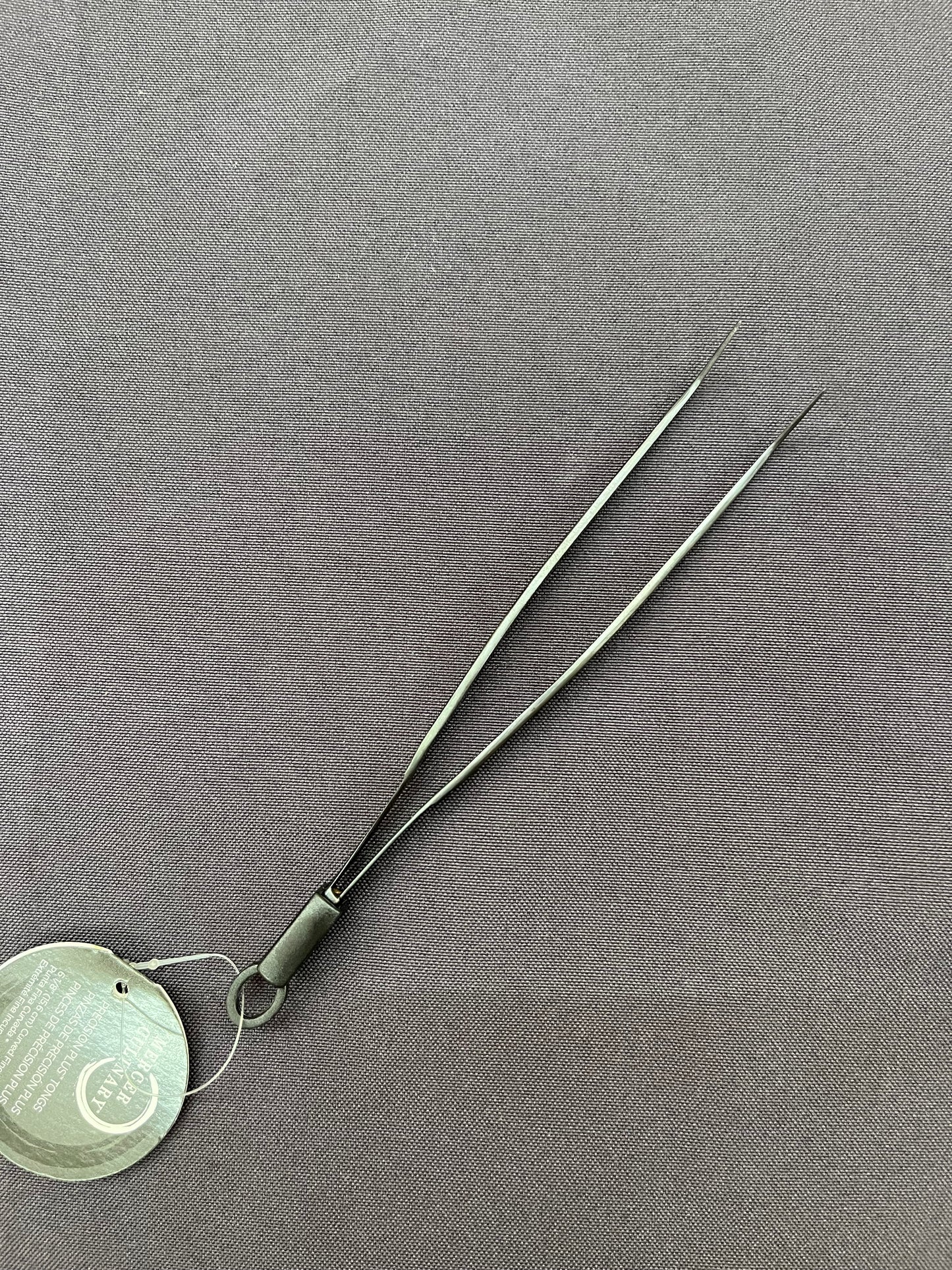 Mercer Tool Precision Plus 6.25" Matte Black Curved Plating Tong