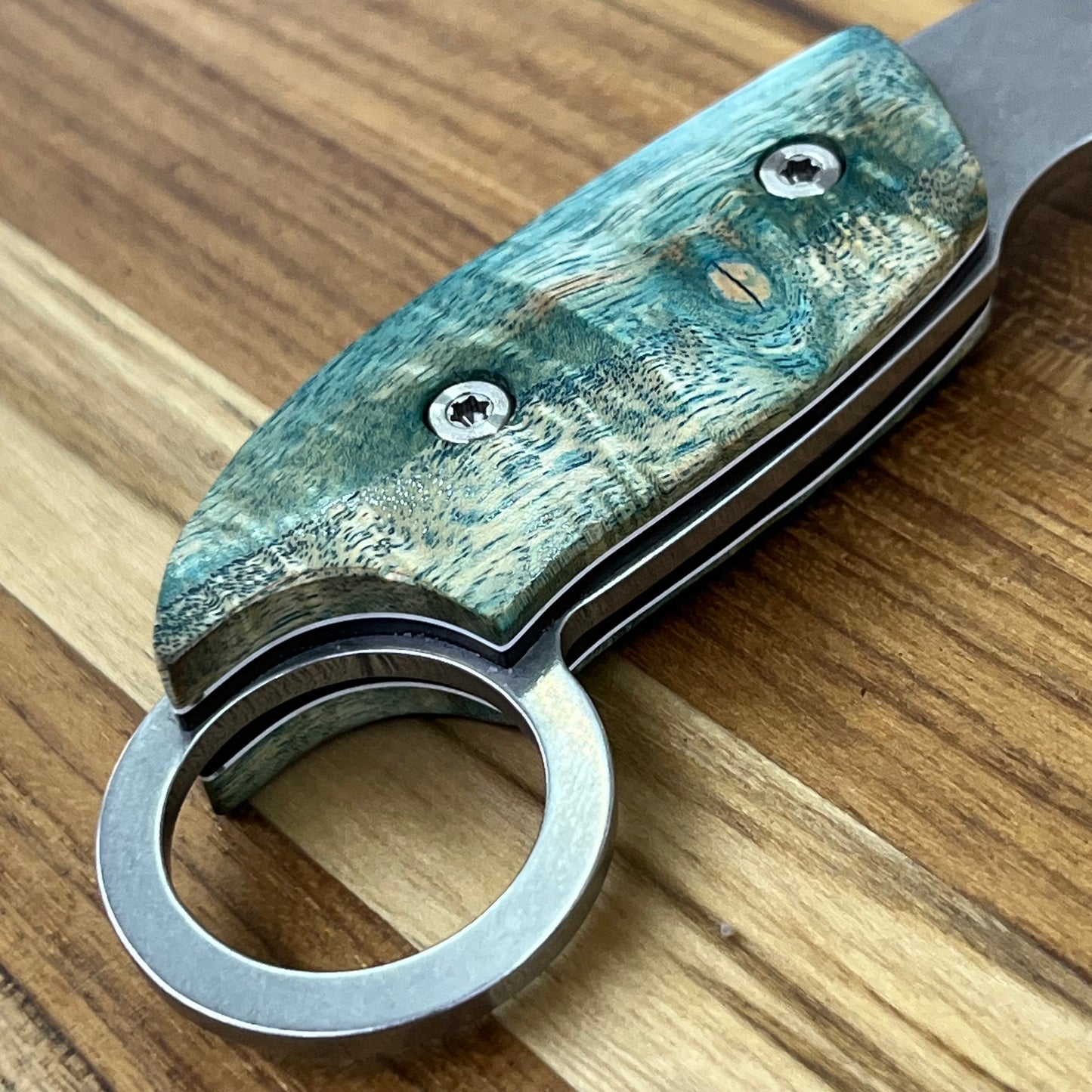 Meglio Blade Show Semi-Custom 2" MagnaCut Karambit w/ Turquoise Primavera Handle & Kydex Sheath