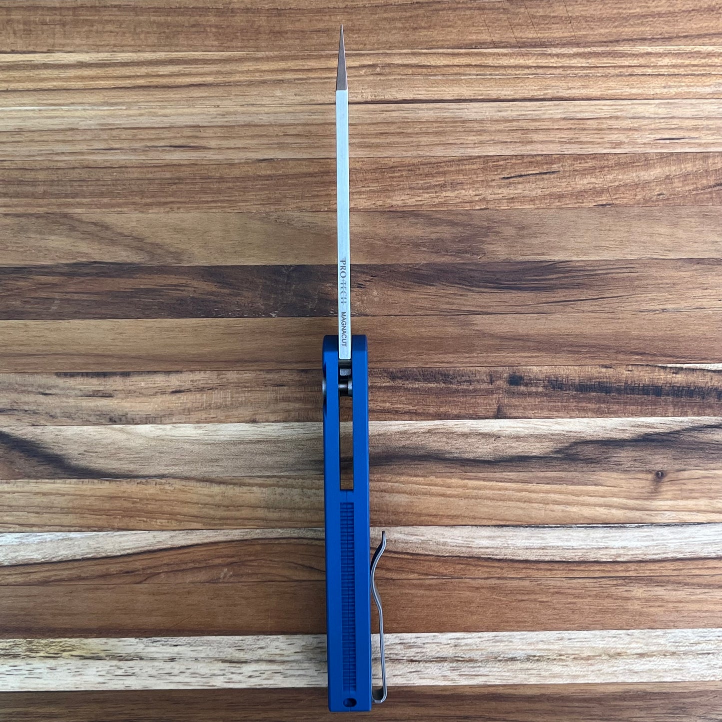 Pro-Tech Malibu 3.25" Flipping Knife w/ Blue Aluminum Handle