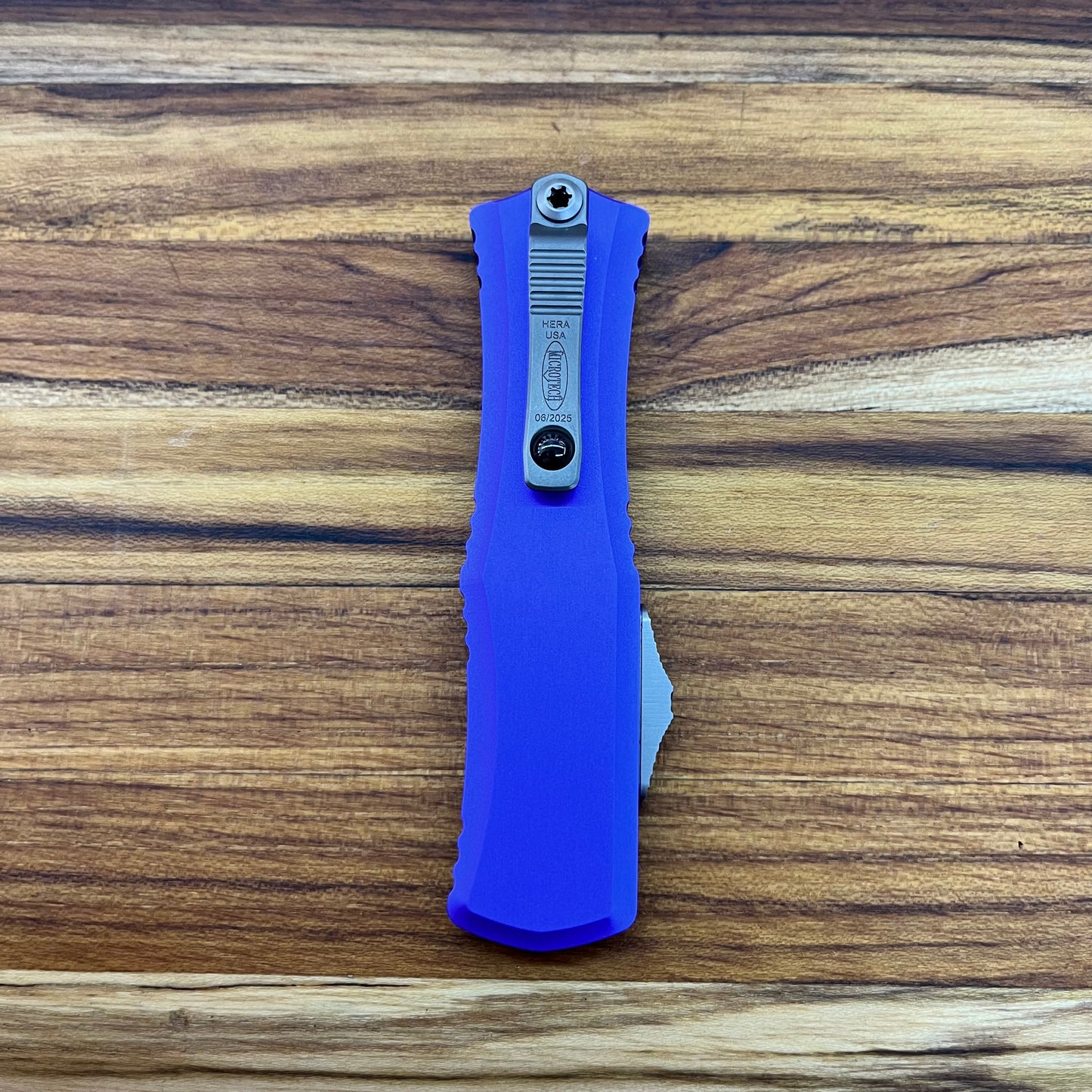 Microtech Hera II Mini S/E 3" OTF w/ Purple Aluminum Handle