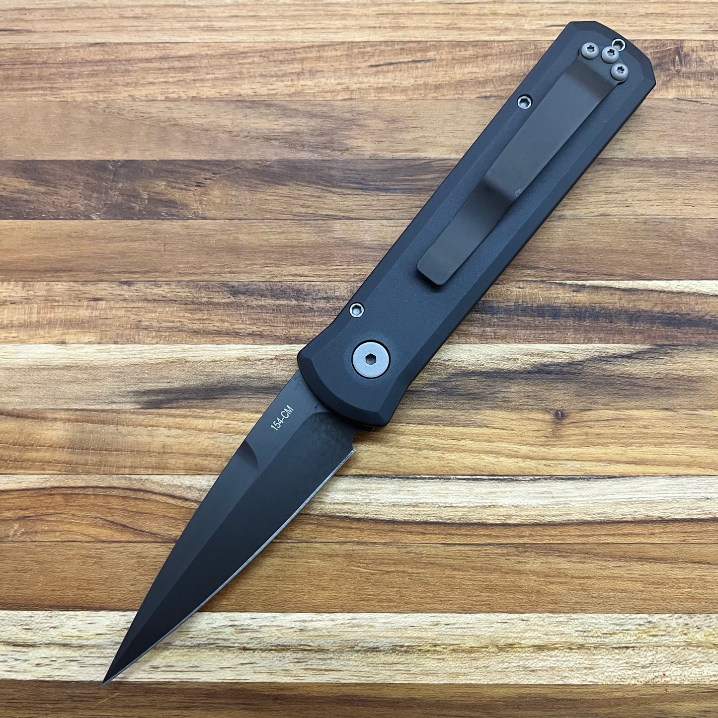 Pro-Tech Godson 3.25" Left Handed Auto w/ Black Handle