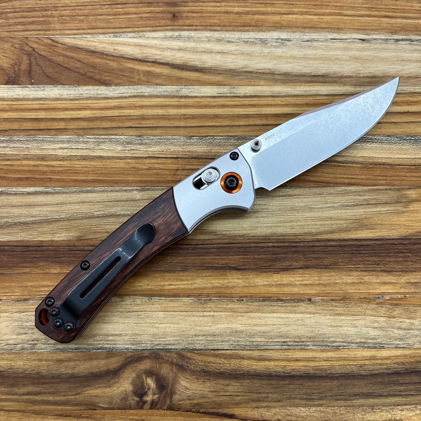 Benchmade Mini Crooked River 3.5" Folding Knife w/ Dymondwood Handle