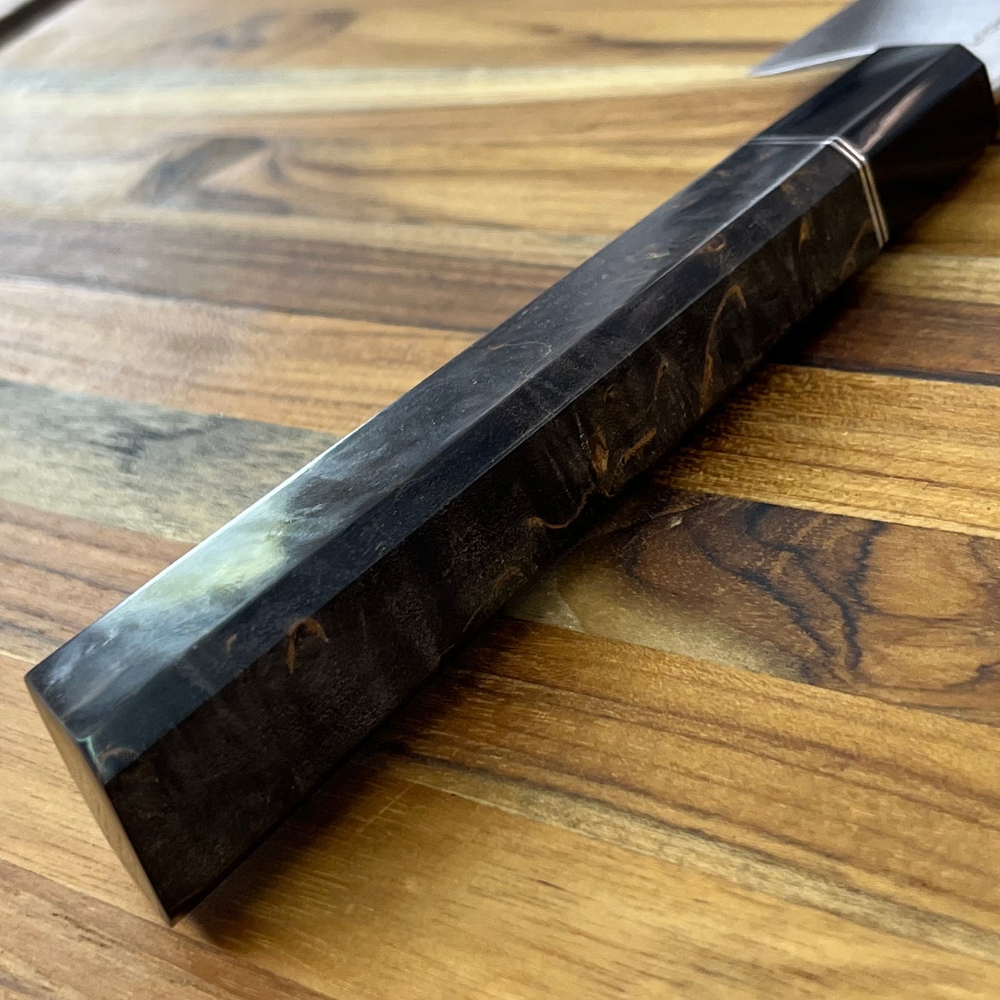 Alfredo Faccipieri ONE 190mm (7.5") Gyuto w/ MagnaCut & Stabilized Deep Black Maple Handle