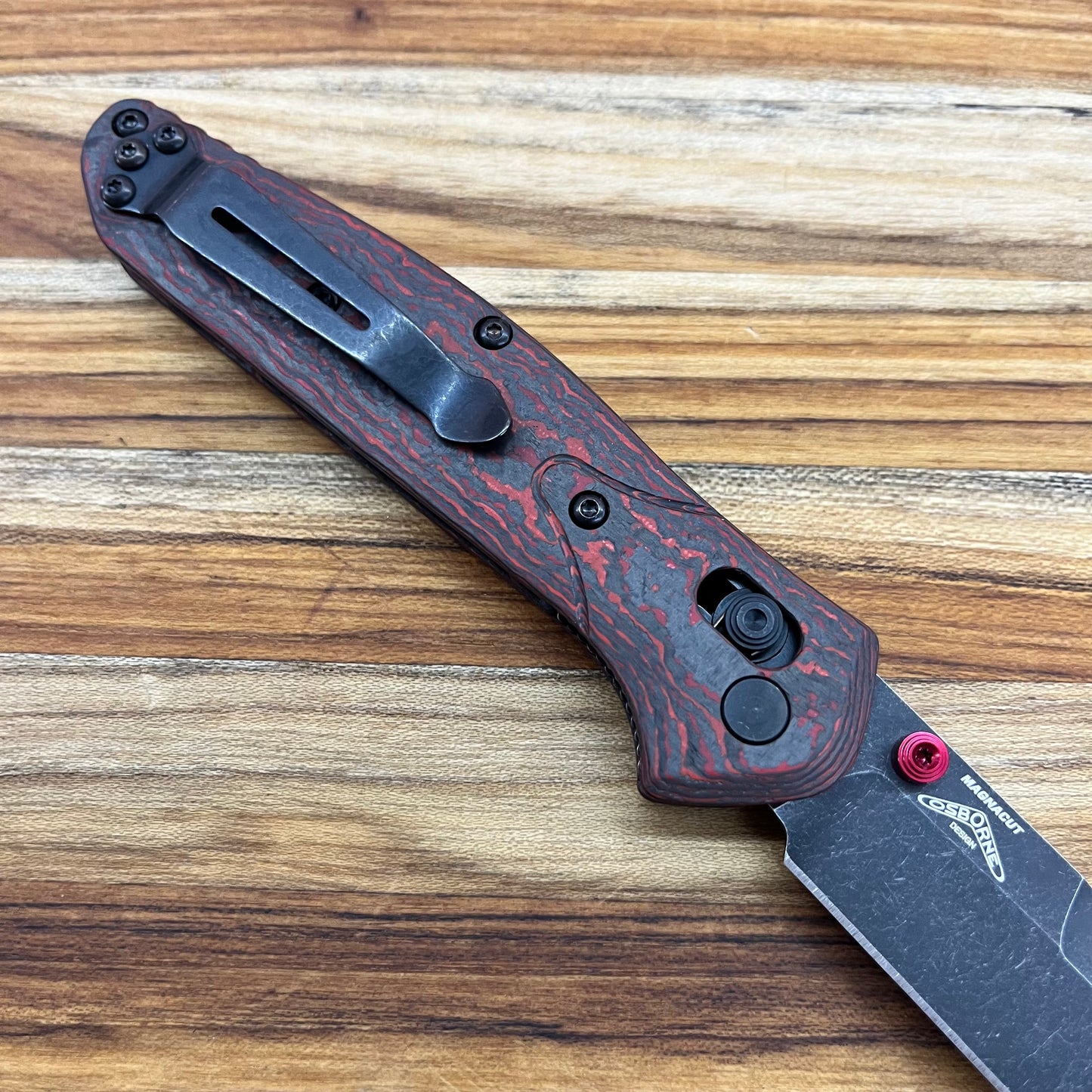 Benchmade *Limited Edition* Osborne 3.5" Folding Knife w/ Lava Flow Fatcarbon Handle