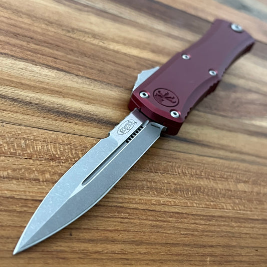 Microtech Hera II Mini 3" Apocalyptic Bayonet OTF w/ Merlot Aluminum Handle