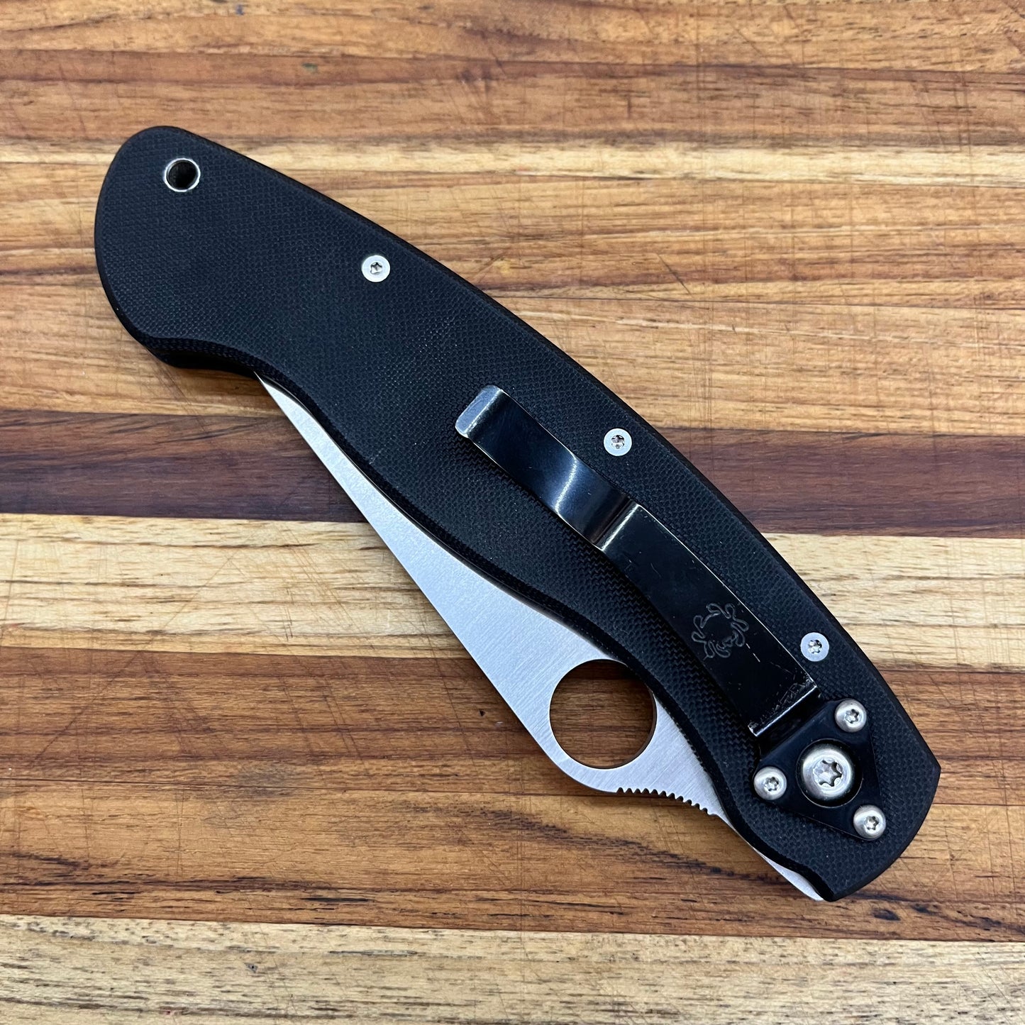 Spyderco Military 4" Folding Knife w/ Black G10 Handle