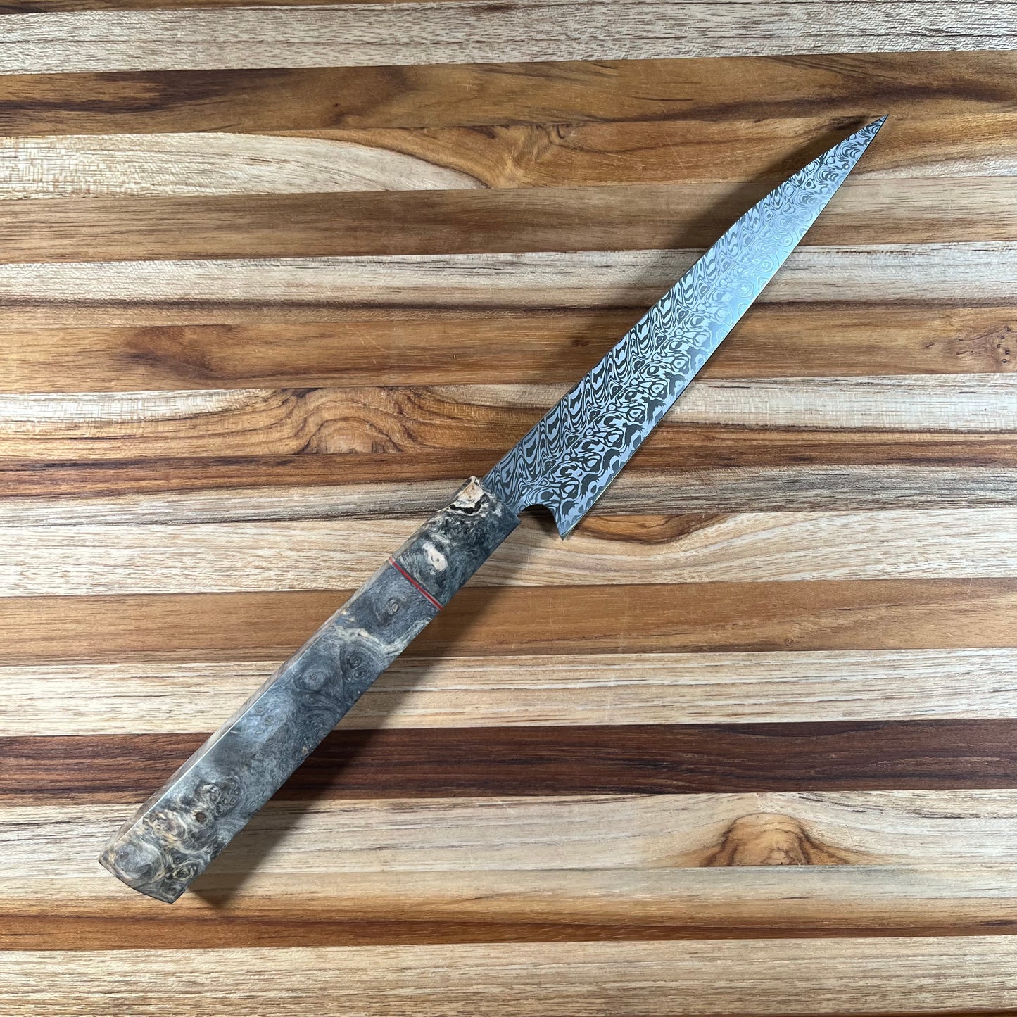 Alfredo Faccipieri Artisanal 6.5" Petty w/ Damasteel Svavner Damascus & Buckeye Handle
