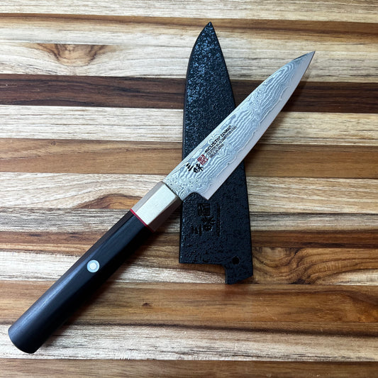 Mcusta Zanmai Black Lacquer 110mm (4.25") Petty Saya w/ Pin