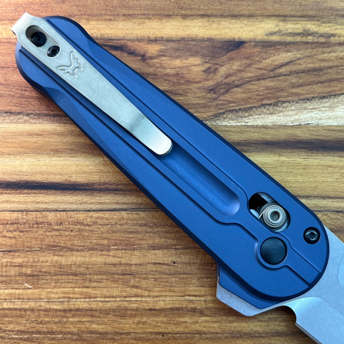 Benchmade Lowden 2.75" Flipping Knife w/ Crater Blue Aluminum Handle