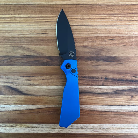 Pro-Tech Strider PT+ 2.5" Auto w/ Blue Aluminum Handle