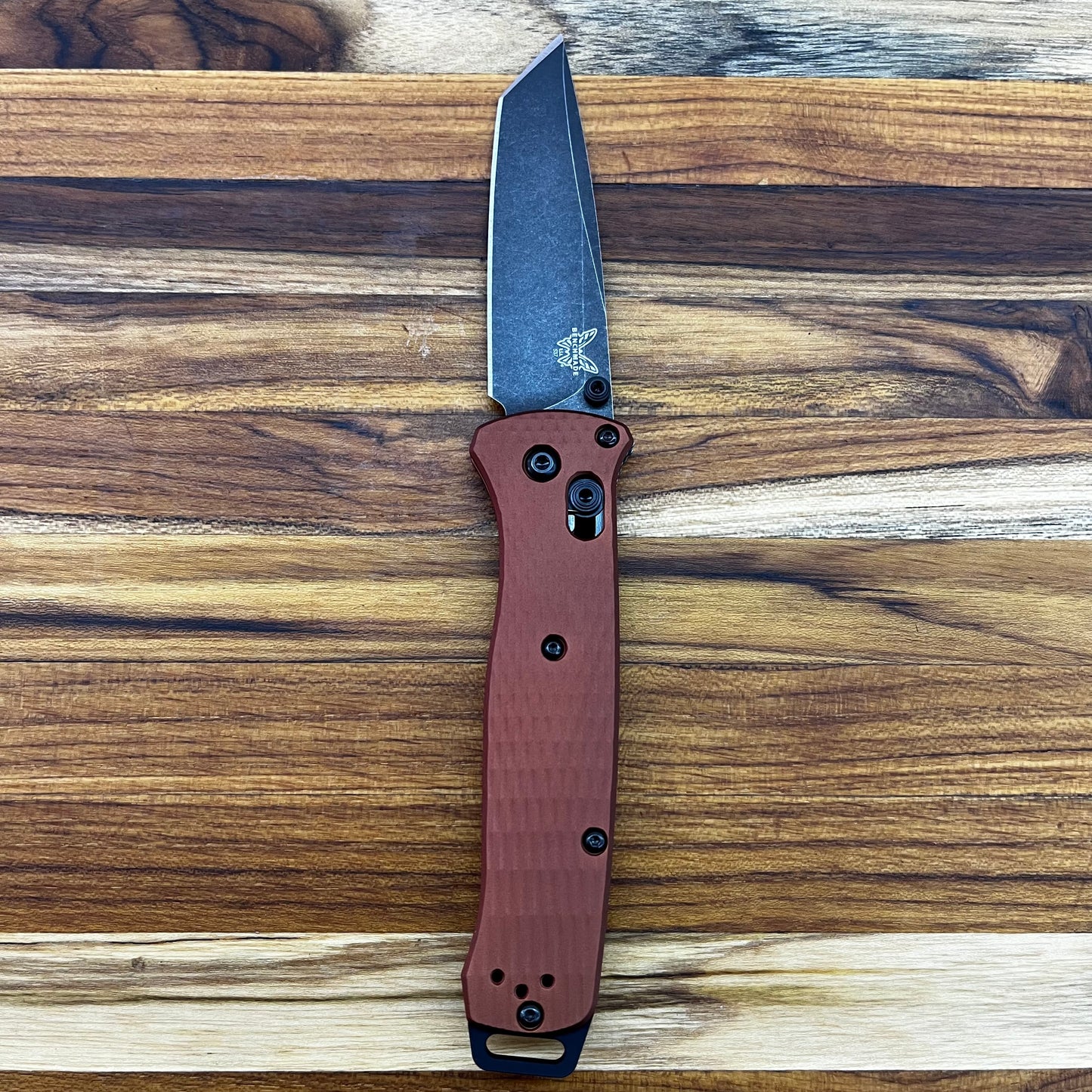 Benchmade Bailout 3.5" Folding Knife w/ Burnt Copper Textured Aluminum Handle