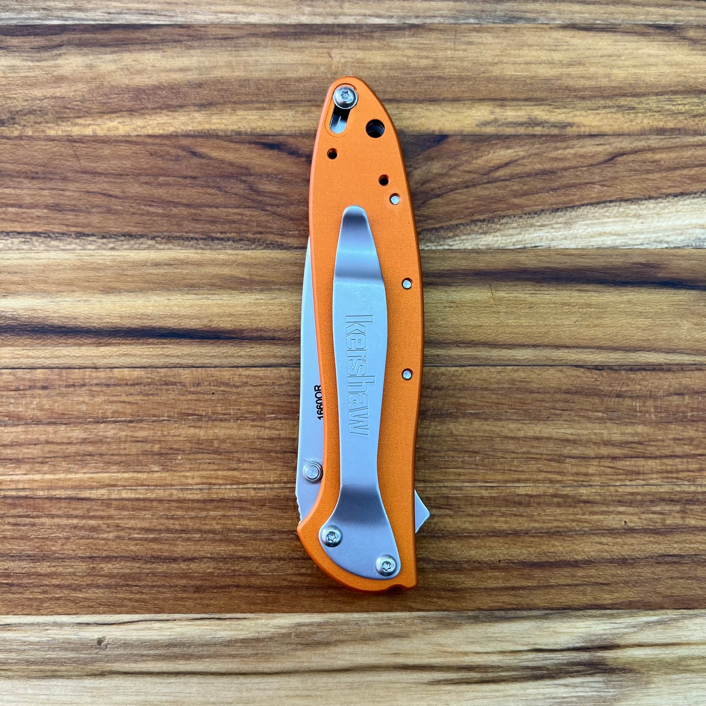 Kershaw Leek 3" Flipping Knife w/ Orange Aluminum Handle