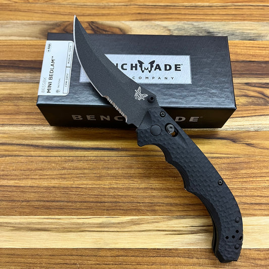 Benchmade Mini Bedlam 3.5” Folding Knife Black Handle