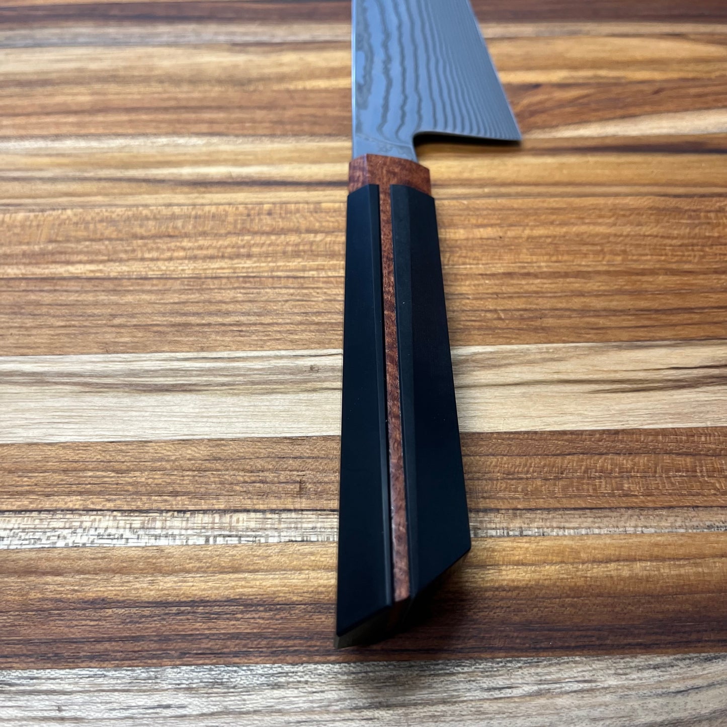 Enceladus 210mm (8.25") K-Tip Gyuto w/ Curly Narra & Paper Micarta Handle