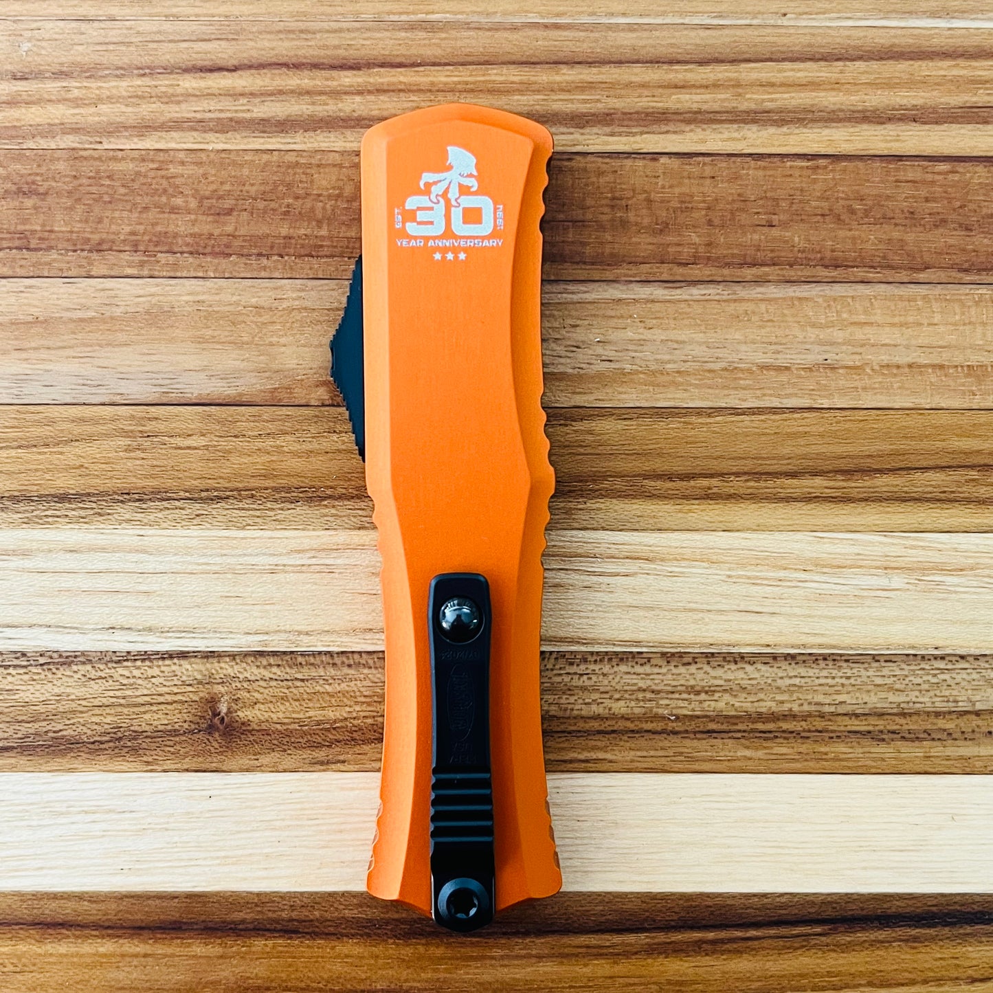 Microtech Mini Hera II 30th Anniversary D/E 3" OTF w/ Orange Aluminum Handle